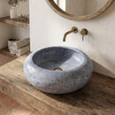 Sirius Silver Marble Natural Stone Vessel Sink (D)15.5" (H)6"
