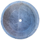 Sirius Silver Marble Natural Stone Above Vanity or Drop-in Bathroom Sink (D)16" (H)6" top view product shot