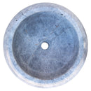 GMSTONE Silver Marble Vessel Sink Round 15.5 Inch Bathroom Sink