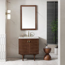 James Martin Amberly 30" Dual Mount Single Bathroom Vanity, Mid-Century Walnut