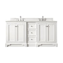 James Martin De Soto 72" Double Bathroom Vanity, Bright White