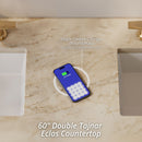 James Martin Brittany 60" Double Bathroom Vanity, Pecan