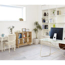 solto white marble 6x24 honed MTSWH6x24 installed on an office floor