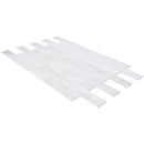 solto white marble 6x24 honed MTSWH6x24 multiple tiles angle wide view