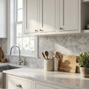 Solto White Marble Laguna on 12" x 12" Mesh Mosaic Tile