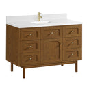 James Martin Laurent 48" Dual Mount Single Bathroom Vanity, Honey Oak