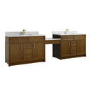 James Martin Bellshire 120" Single Bathroom Vanity, Honey Oak