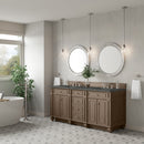 James Martin Bristol 72" Double Bathroom Vanity, Whitewashed Walnut