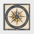 Square Aluminum Backed Multi Finish North Star Marble Medallions 36