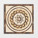 Square Aluminum Backed Multi Finish Reflection Marble Medallions 48