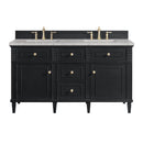 James Martin Lorelai 60" Double Bathroom Vanity, Black Onyx