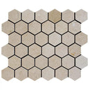 Sylvester Beige Polished Hexagon Marble Mosaics 10 3/8x12