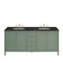 James Martin Chicago 72" Double Bathroom Vanity, Smokey Celadon