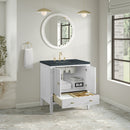 James Martin Myrrin 30" Single Bathroom Vanity, Bright White