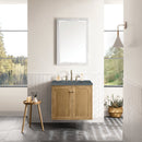 James Martin Laurent 30" Dual Mount Single Bathroom Vanity, Light Natural Oak