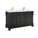 James Martin Brookfield 60" Double Bathroom Vanity, Black Onyx