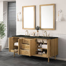 James Martin Laurent 72" Dual Mount Double Bathroom Vanity, Light Natural Oak