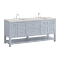James Martin Breckenridge 72" Double Bathroom Vanity, Serenity Blue