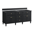 James Martin Lorelai 72" Double Bathroom Vanity, Black Onyx