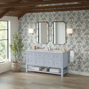 James Martin Breckenridge 60" Double Bathroom Vanity, Serenity Blue