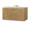 James Martin Laurent 48" Dual Mount Single Bathroom Vanity, Light Natural Oak