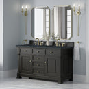 James Martin Brookfield 60" Double Bathroom Vanity, Black Onyx