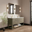James Martin Lucian 72" Double Bathroom Vanity, Pebble Oak