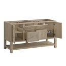 James Martin Breckenridge 60" Double Bathroom Vanity, Whitewashed Oak