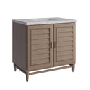 James Martin Portland 36" Single Bathroom Vanity, Whitewashed Walnut