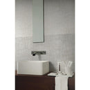 Tektile Crosshatch Gray 12"x24" Glazed Porcelain Floor and Wall Tile MSI Collection NTEKCROGRA1224 Product Shot Bathroom View