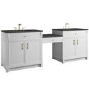 James Martin Bellshire 96" Double Bathroom Vanity, Bright White