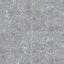 terrazo gris porcelain pavers 24x24in matte floor tile LPAVNTERGRI2424 4 tiles top view