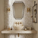 Thala Beige Textured 3d Hexagon Limestone Mosaics 10 3/8x12