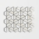 Thala Beige Textured 3d Hexagon Limestone Mosaics 10 3/8x12