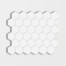 Thassos Honed Hexagon Marble Mosaics 10 3/8x12