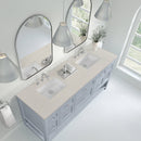 James Martin Breckenridge 72" Double Bathroom Vanity, Serenity Blue