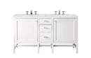 James Martin Addison 60" Double Bathroom Vanity, Glossy White