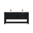 James Martin Lucian 72" Double Bathroom Vanity, Carbon Oak