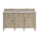 James Martin Lorelai 60" Double Bathroom Vanity, Whitewashed Oak