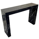 Black Marble Rectangular Console - Polished 40 Wide 12 Deep 30