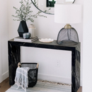 Black Marble Rectangular Console - Polished 40 Wide 12 Deep 30