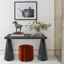 Toros Black Marble Designer Cone Shape Legs Console Polished (W)15" (L)40" (H)32" decorative items on two marilyn Monroe photo on the wall