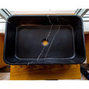 Toros Black Marble Above Vanity Rectangular Bathroom Sink Polished (W)13.5" (L)21.5" (H)6" top view