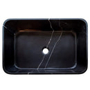 Toros Black Marble Above Vanity Rectangular Bathroom Sink Polished (W)13.5" (L)21.5" (H)6" top view product shot