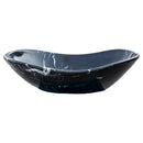 Black Turkish Marble Handcrafted Vessel Bathroom Sink Above Counter Vanity
