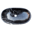 Toros Black Marble Above Vanity Gondola Design Bathroom Sink Polished (W)14" (L)24" (H)7" top view product shot