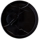 Toros Black Natural Stone Marble Artistic Vessel Sink Polished (D)17.5" (H)6"