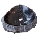 Black Marble Natural Stone Vessel Bathroom Sink 31 By 23 Inches