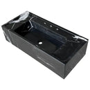 GMStone Luxury Black Marble Wall Mount Bathroom Sink Vanity