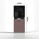 Thurby · Office Cabinet w/ Glass Panel Display Shelves
